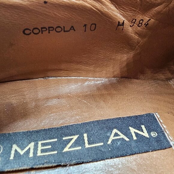 Vintage Mezlan Spain Men's size 10M Brown Leather Dress Shoes Cap-toe Oxfords 43 - Picture 8 of 10